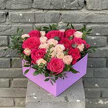 Композиция моя любовь в Междуреченске Цветочная композиция из Розы в коробке в Междуреченске