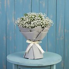 Букет Белые гипсофилы в Междуреченске Букет цветов из:  Гипсофила в Междуреченске