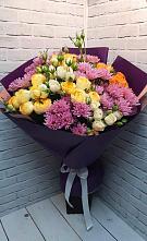 Букет Красочный праздник #REPLACE_PRED# Междуреченске Букет цветов из:  Хризантемы и Розы #REPLACE_PRED# Междуреченске