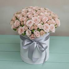 Композиция утонченная красота в Междуреченске Цветочная композиция из Розы в шляпной коробке в Междуреченске