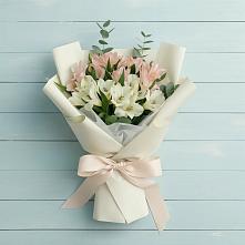 Букет Утренний поцелуй в Междуреченске Букет цветов из:  Альстромерии в Междуреченске