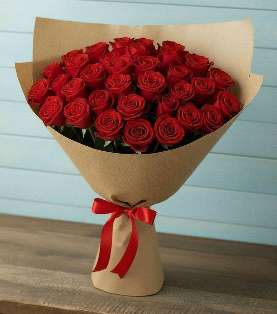 Красные розы Милано в Междуреченске Букет Красные розы Милано в Междуреченске