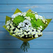 Букет скромность  в Междуреченске Букет цветов из:  Хризантемы в Междуреченске