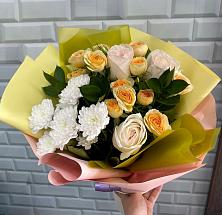 Букет цветов из:  Розы и Хризантемы #REPLACE_PRED# Междуреченске