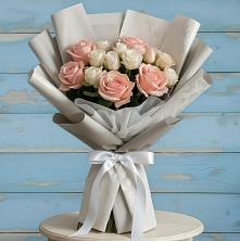 Букет Нежное облако в Междуреченске Букет цветов из:  Розы в Междуреченске