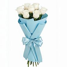 7 Белых роз Проуд в Междуреченске Букет 7 белых роз Проуд в Междуреченске