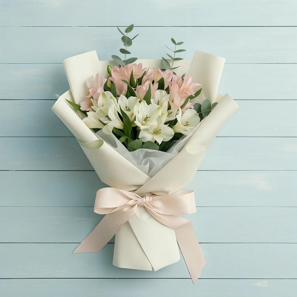 Букет Утренний поцелуй в Междуреченске Букет цветов из: Альстромерии в Междуреченске