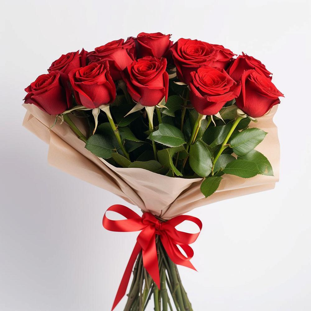 11 Красных роз Эдлесс Лав в Междуреченске Букет 11 Красных роз Эдлесс Лав в Междуреченске